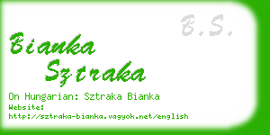 bianka sztraka business card